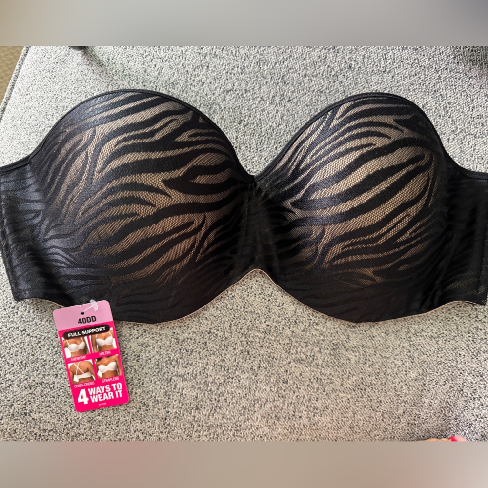 NWT 40DD full support strapless bra 4-way Sweet Nothings by Maidenform